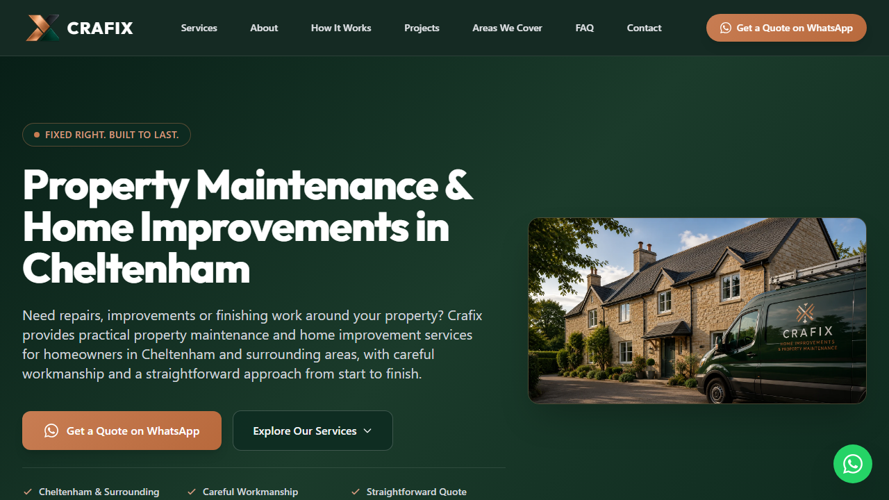 Crafix home improvements website project by Conexxus