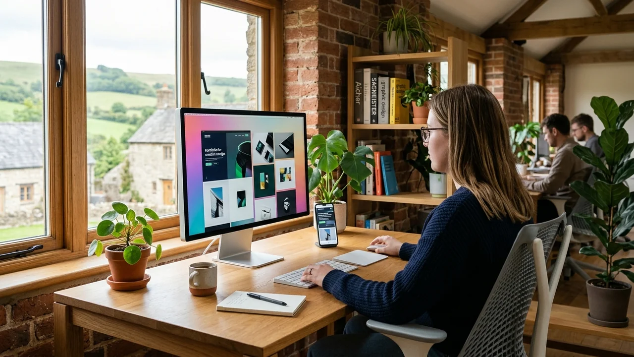 Creative web designer crafting responsive small business websites in Wiltshire